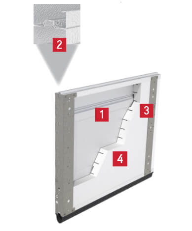 Construction Regal - 1 paroi d’acier OU 1 paroi d’acier + isolation