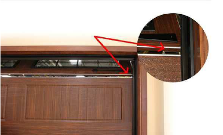 Numéro de série dans le joint des section de porte